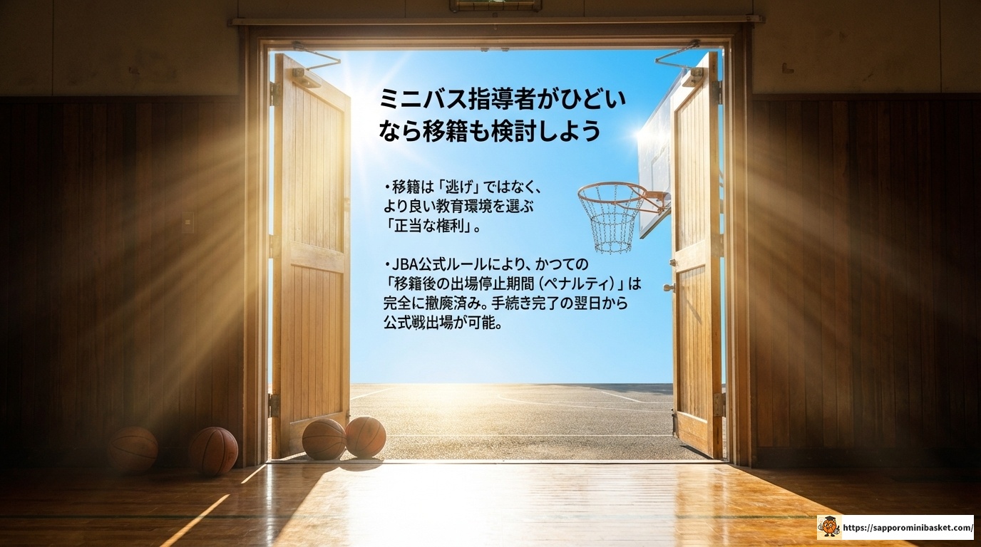 ミニバス指導者がひどい！子供を守るための対処法と移籍の全手順
