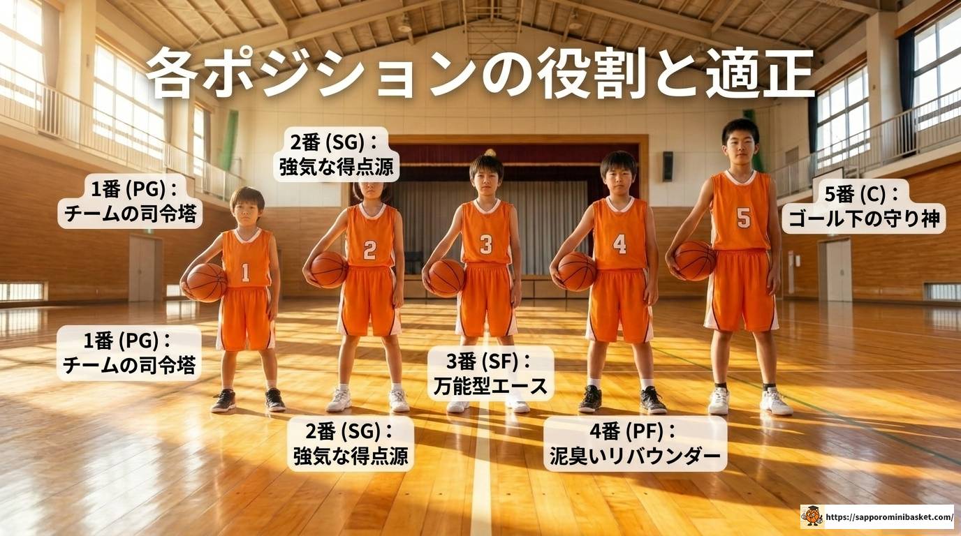 ミニバスのポジション完全ガイド！役割や適性を徹底解説