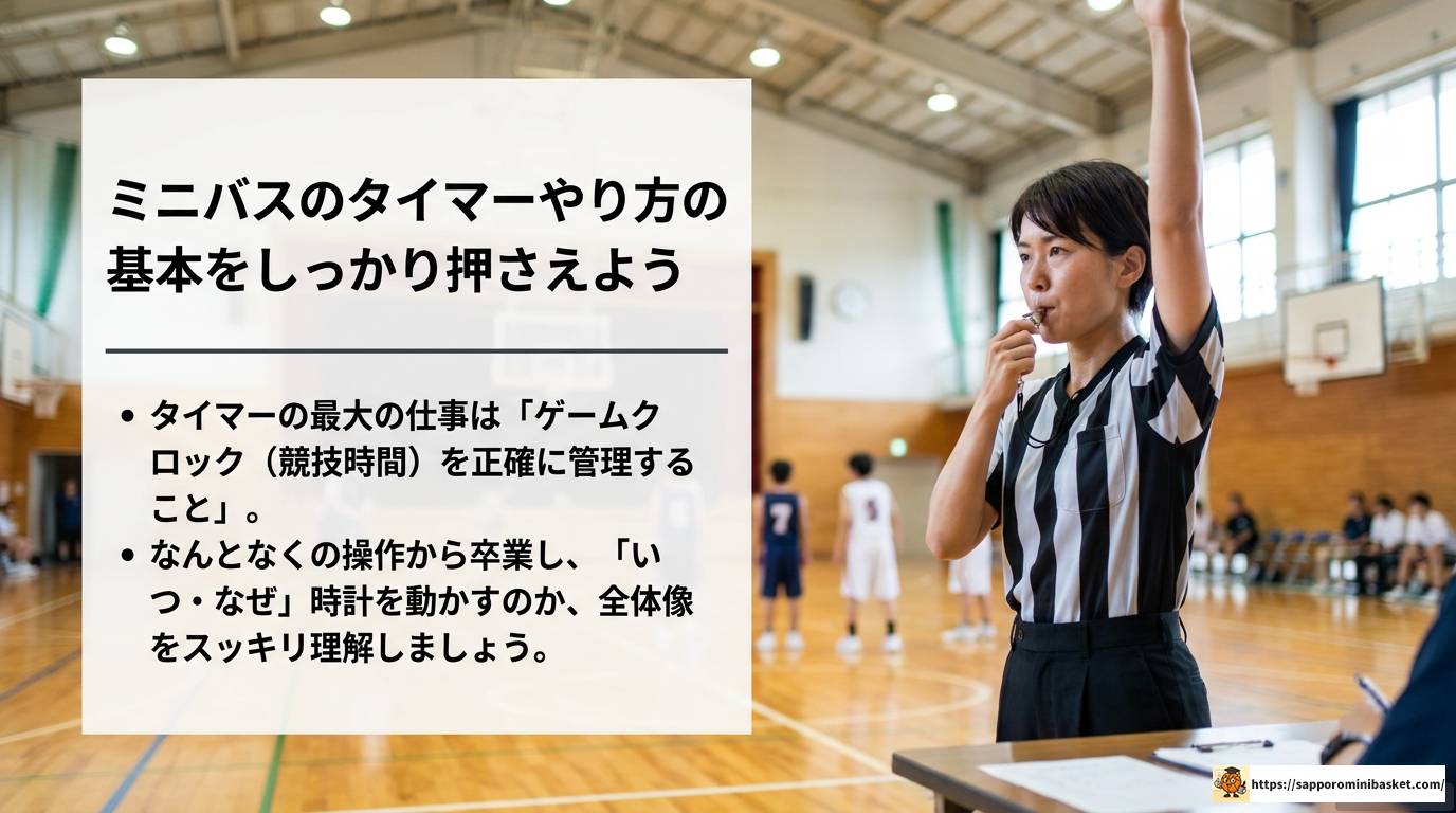 ミニバスのタイマーやり方を完全解説！初心者でも安心