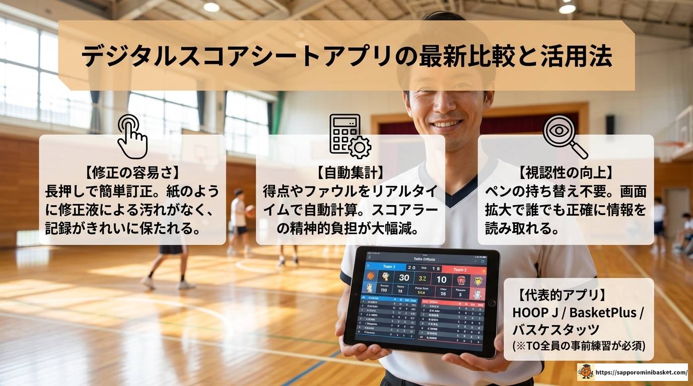 ミニバスのスコアシート最新版を完全解説！2025年改正対応