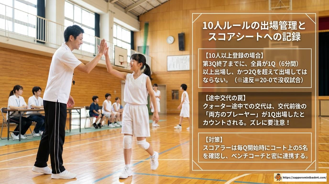 ミニバスのスコアシート最新版を完全解説！2025年改正対応