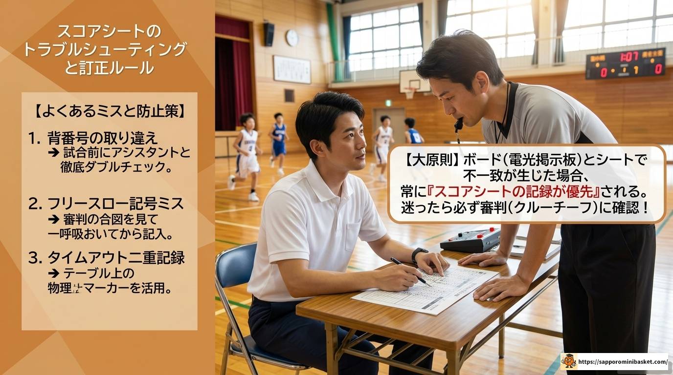 ミニバスのスコアシート最新版を完全解説！2025年改正対応