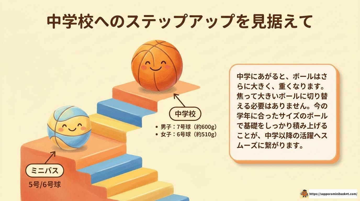 ミニバスのボールサイズが変わる理由と学年別の選び方