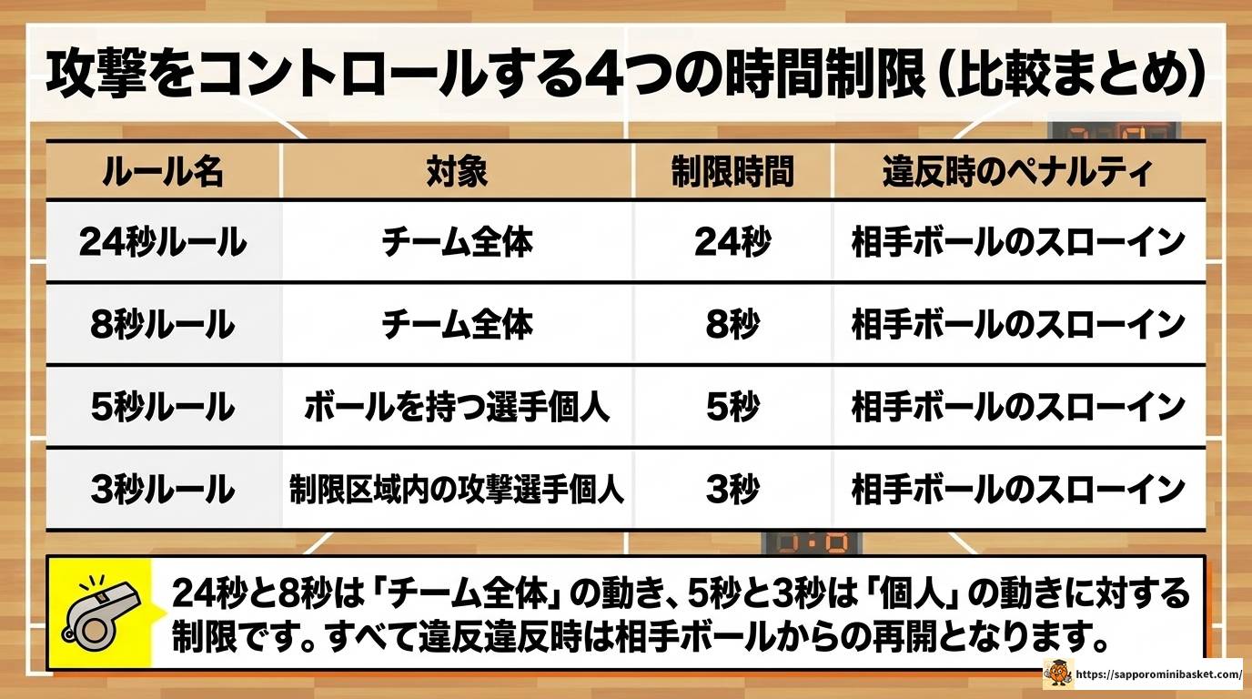 ミニバスの24秒ルールをわかりやすく徹底解説!
