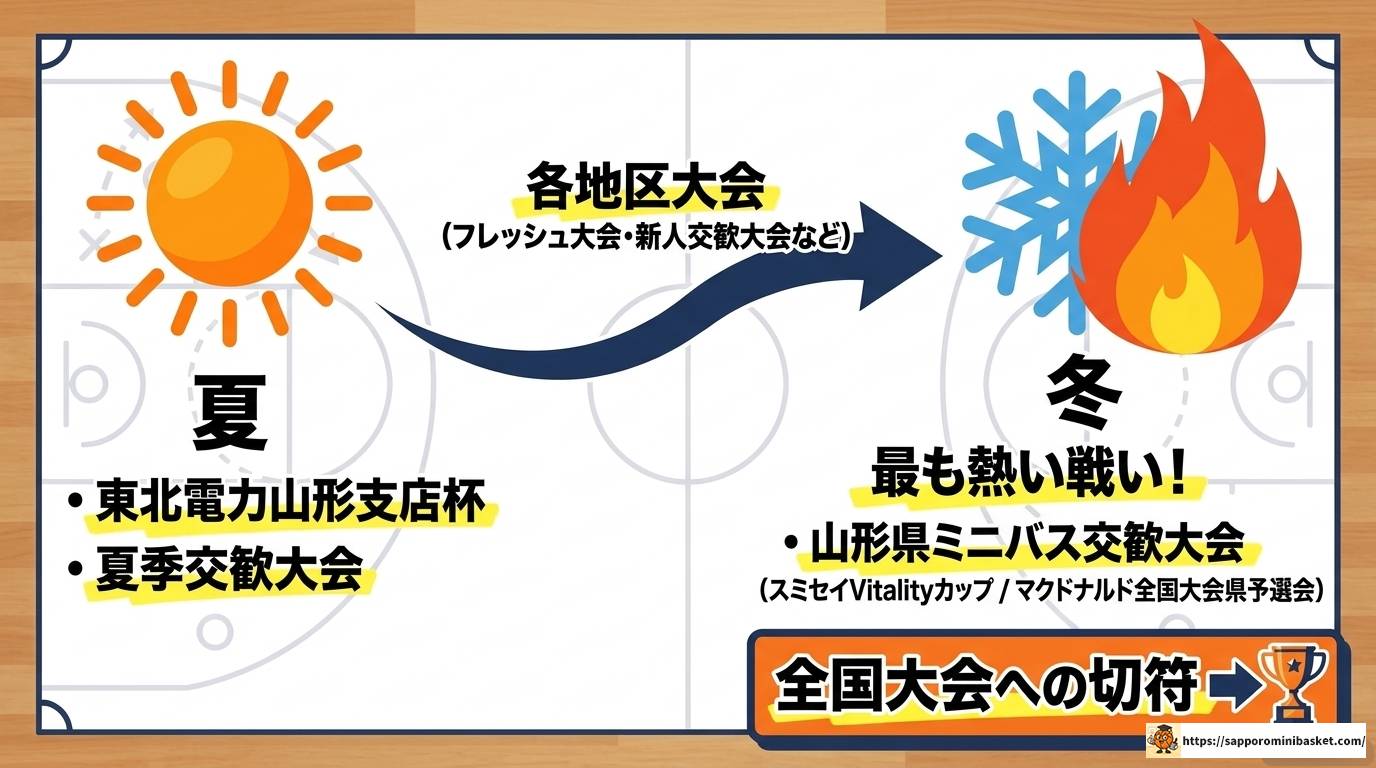 山形ミニバスU12メンバー最新情報|強豪チームと選抜の全貌